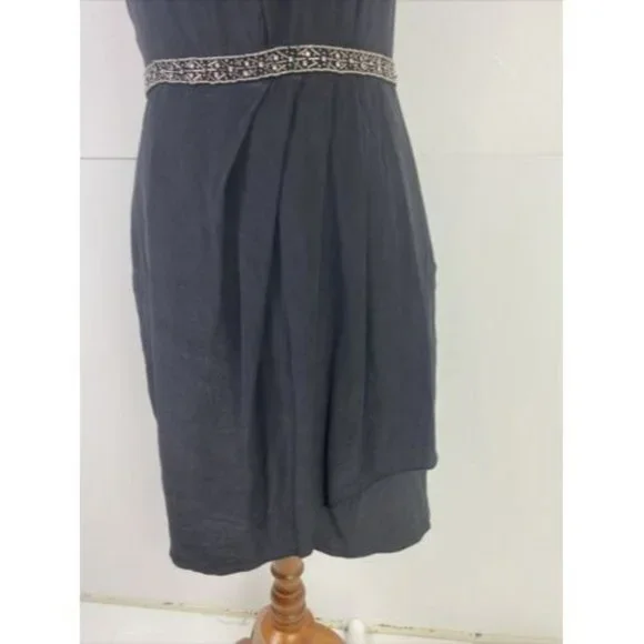 Forever New Size 10 Women's Dress Black Party Cocktail Beaded 100% SILK - Picture 4 of 12